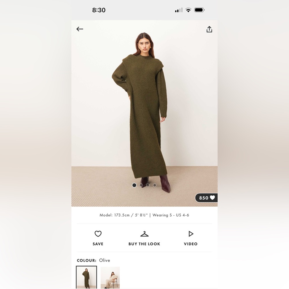 ASOS Dark Green Knit Maxi Dress
